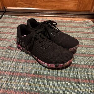 NOBULL Sz 10 Women’s Black Outwork Midnight Palm Trainer Sneakers Shoes